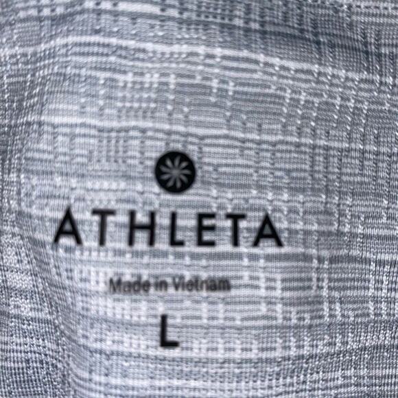 Athleta Cropped Gray and Mesh Leggings | Sz L - Picture 3 of 4